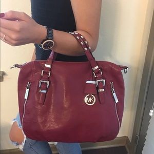 Michael Kors Handbag- red/burgundy